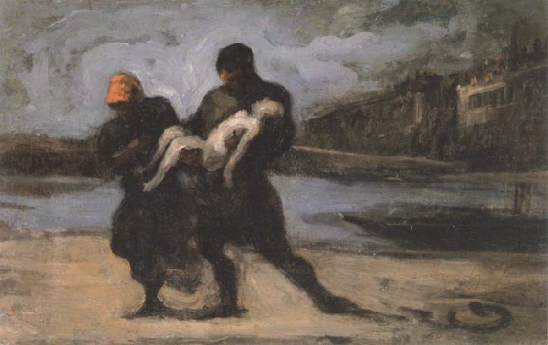 Honore Daumier the rescue Germany oil painting art